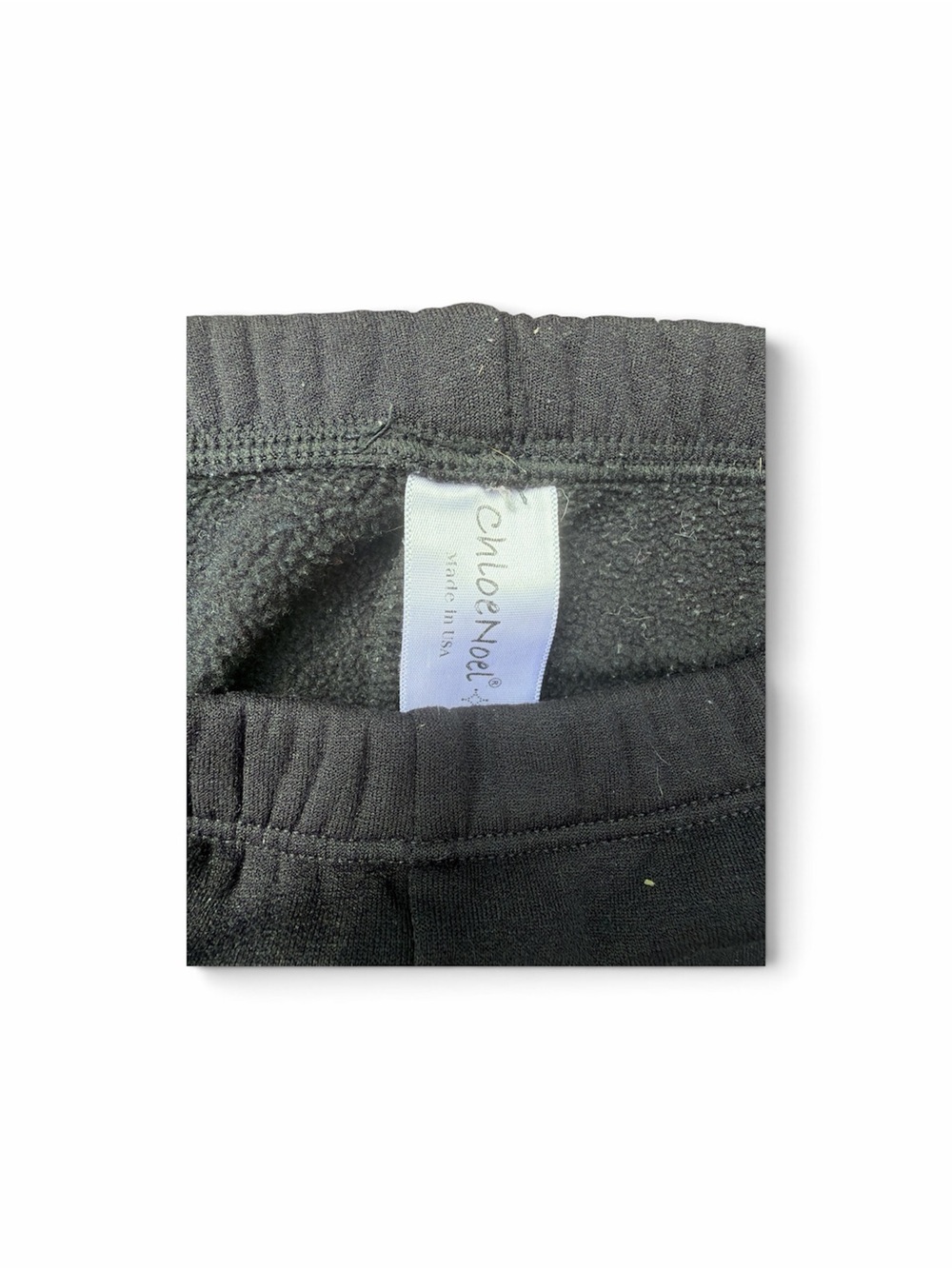Girls Stretch Black Leggings with Elastic Waist - Fleece Lined - Picture 3 of 4